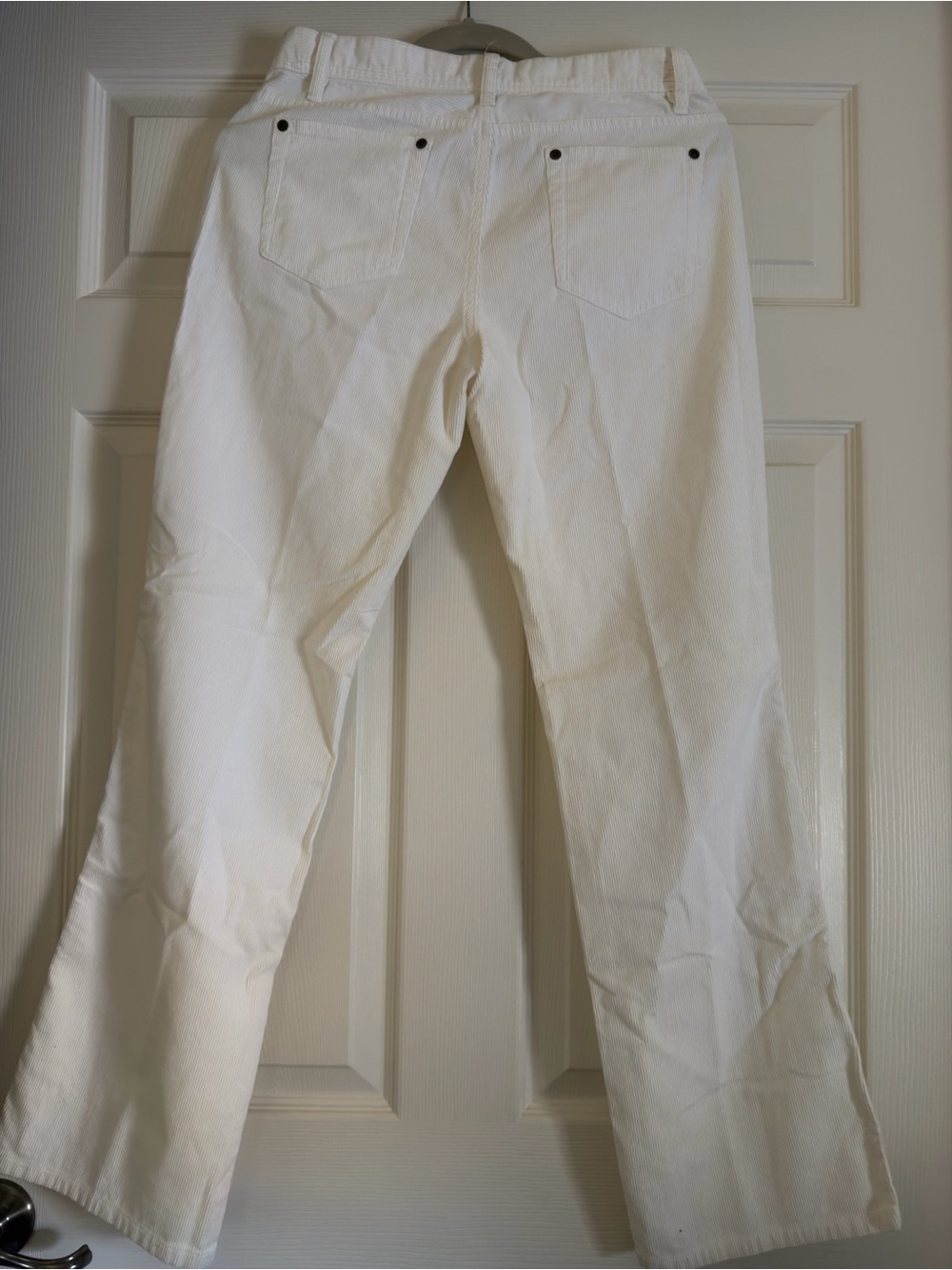 J. Crew White Corduroy Straight-Leg Pants - Picture 2 of 4